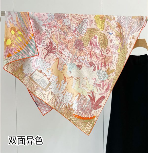 18mm Silk Square Scarf for Fashion Lady