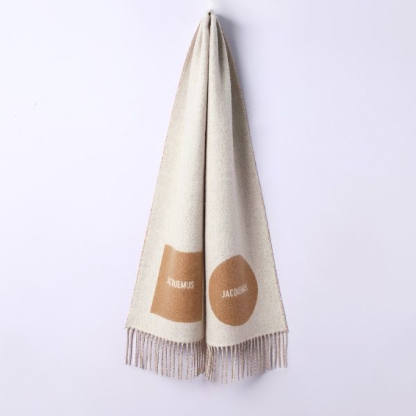 Brand Design 100% Wool Luxury Women Shawl Jacquemus