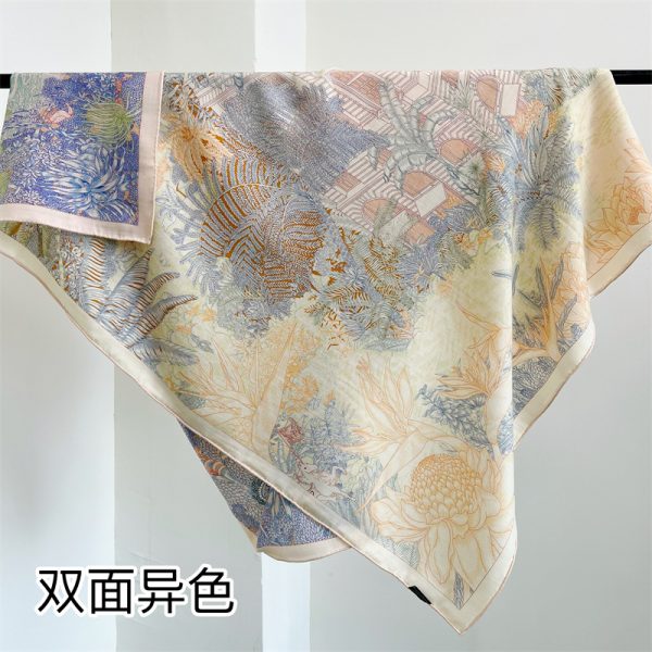 Brand DesignPrint Women Silk Wool Warm Shawl