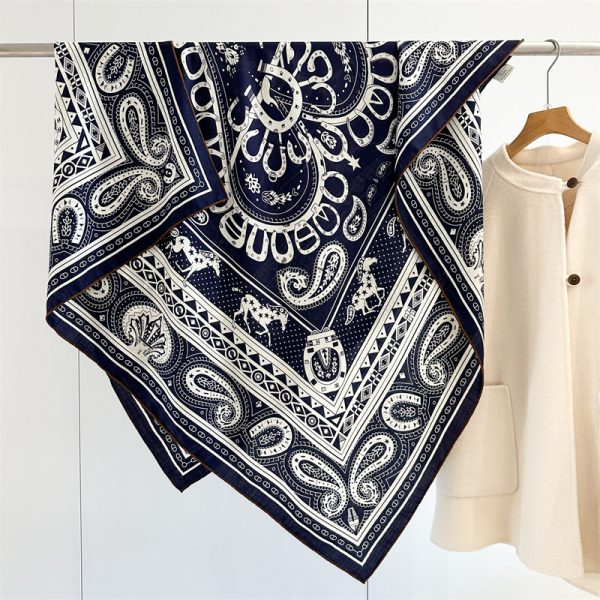 Brand Design Fashion Silk Wool Muffler for Women