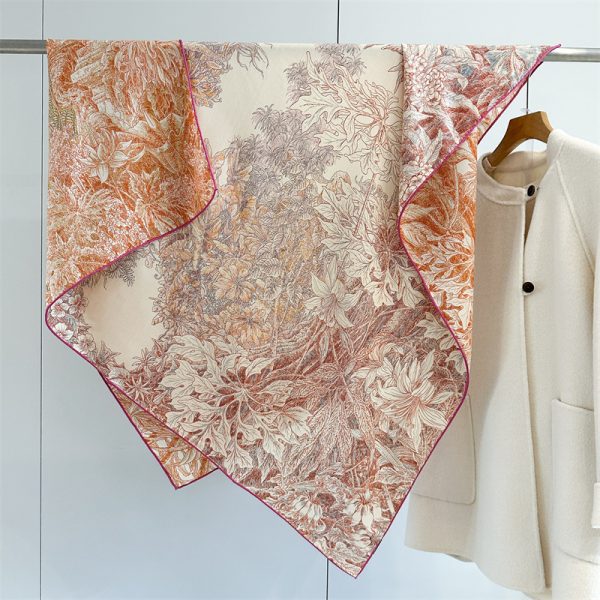 Double Side Print Big  Square Muffler 140x140cm