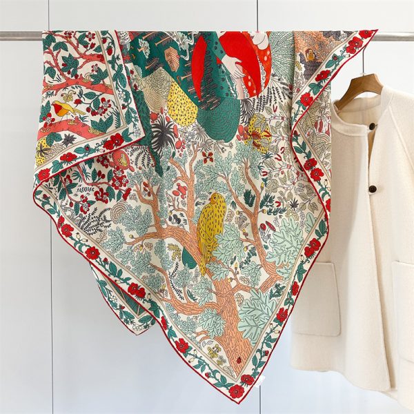 High Quality Silk Wool Brand Women Shawl