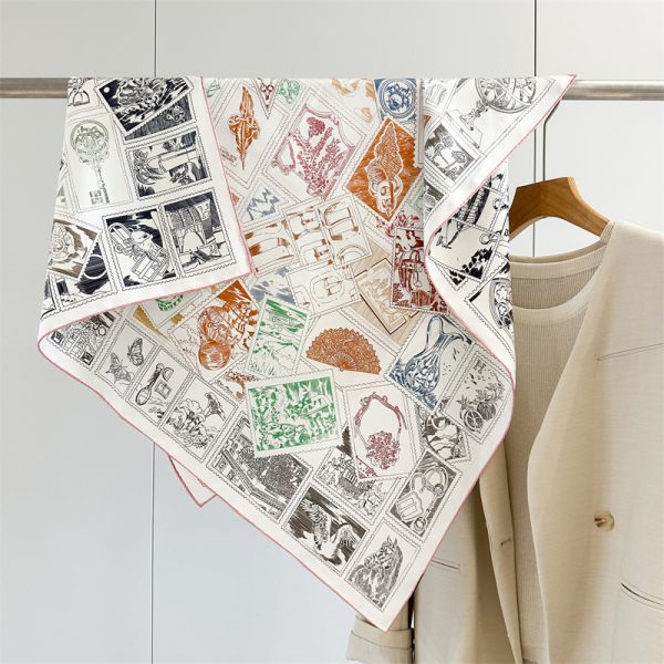 Luxury Double -sided Print Silk Twill Scarves