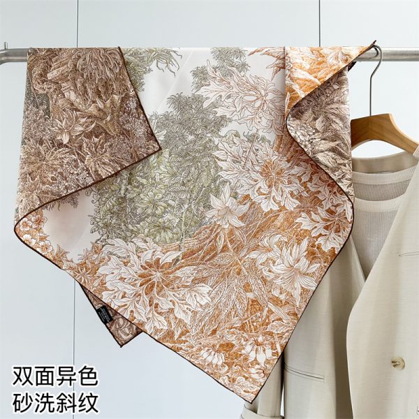 Luxury Heavy Silk Women Square Scarves Shawl