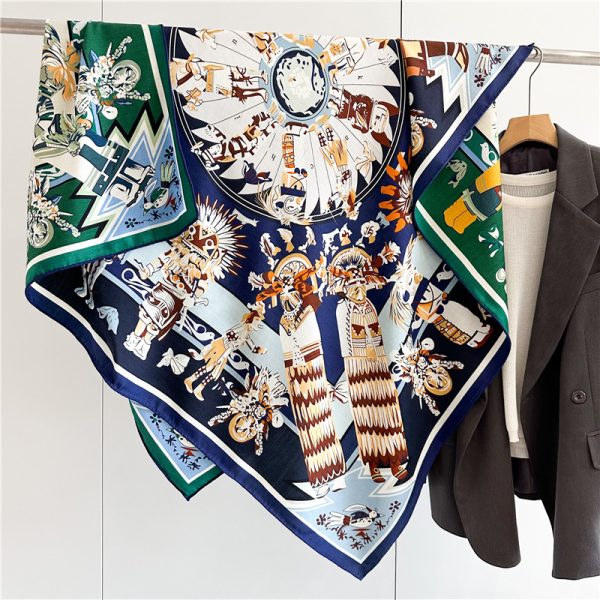 Luxury Women Silk Wool Big Bandana