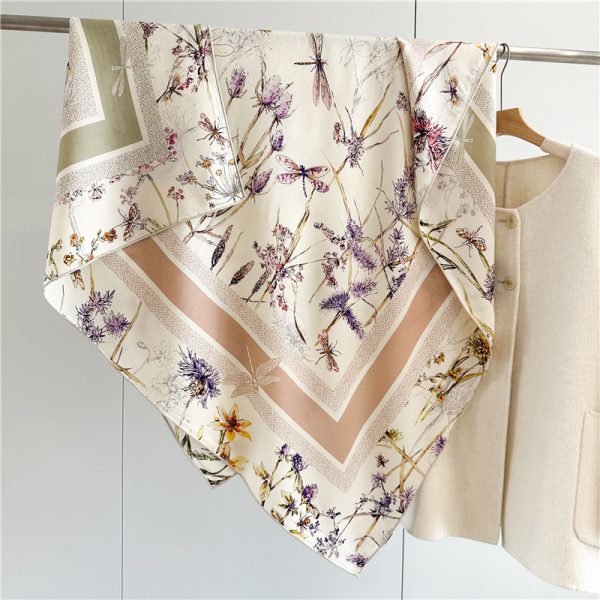 Print Silk Wool Lady Shawl