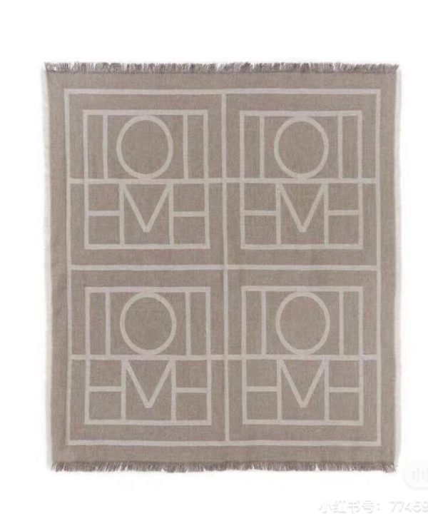 TOTEME Design Geometric Cashmere Wool Women Shawl