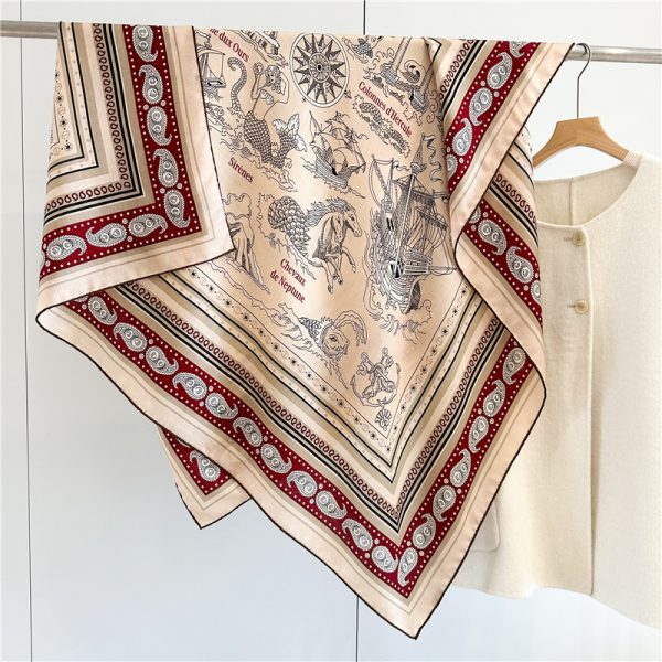 Tatouages Marins Design Bandana Shawl 140cm