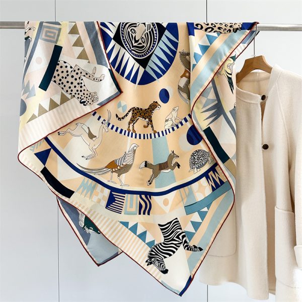 Women Brand Fashion Silk Wool Shawl