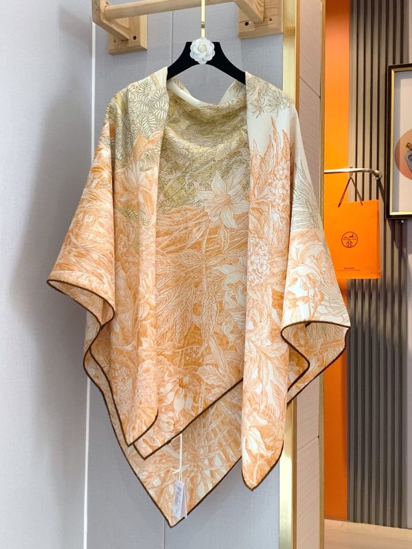 Brand Design Luxury Logo Women Silk Cashmere Shawl