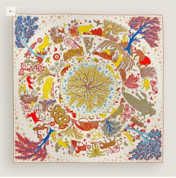 Classic Brand Design Silk Cashmere Print Shawl
