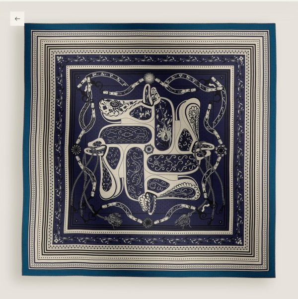Double Side Print Big Silk Cashmere Shawl