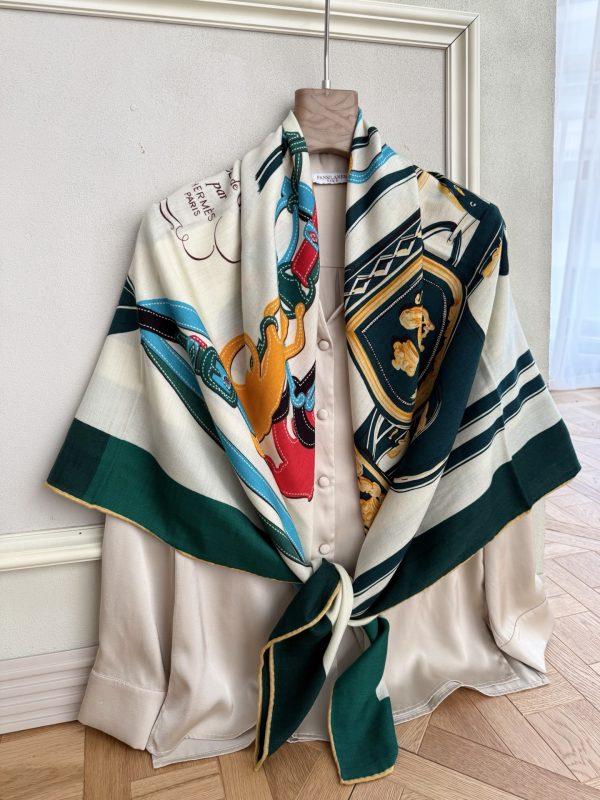 Fashion Women Brand Silk Cashmere Print Shawl