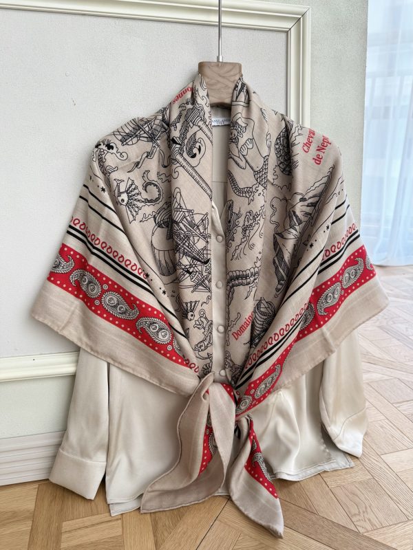 Hot Sale Silk Cashmere Big Square Bandana Shawl