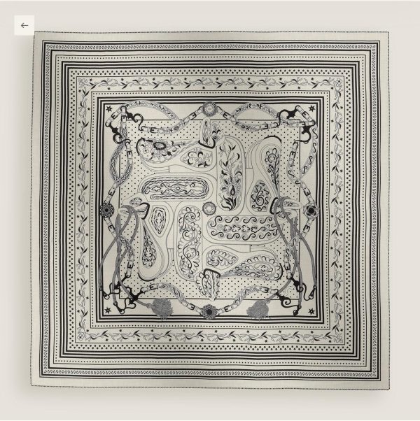 Print Square Silk Cashmere Bandana Shawl