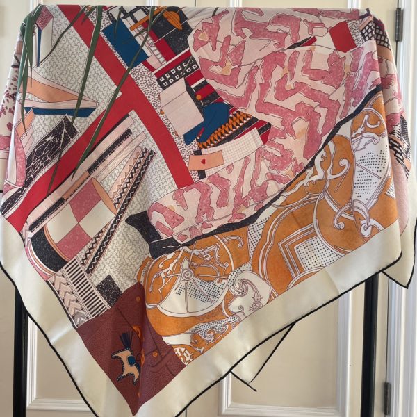 Print Square Silk Cashmere Bandana Shawl